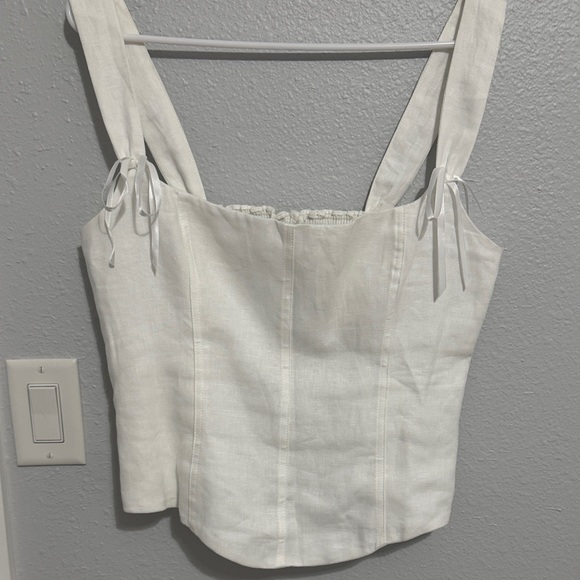 Reformation Ivory Ribbed Top - Picture 3 of 3